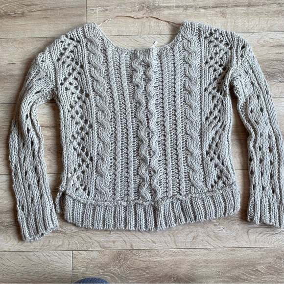 Free People sweater chunky cable knit - Picture 5 of 9